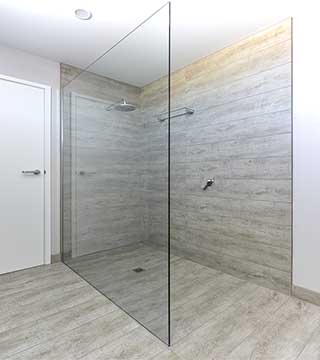 freFLO™ - Frameless Shower Screen Glass Panel - Bathroom Ensuite Walk In Shower - In Situ Tile Floor Shower Recess - Queenscliff - Supplied & Installed by - geelongsplashbacks.com.au